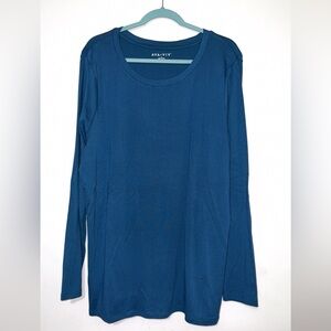 NWOT Ava & Viv Blue Long Sleeve Top